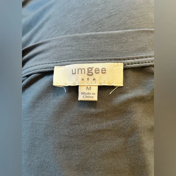 Sz M Umgee blue grey sleeveless loose pockets casual dress v neck - Picture 7 of 7